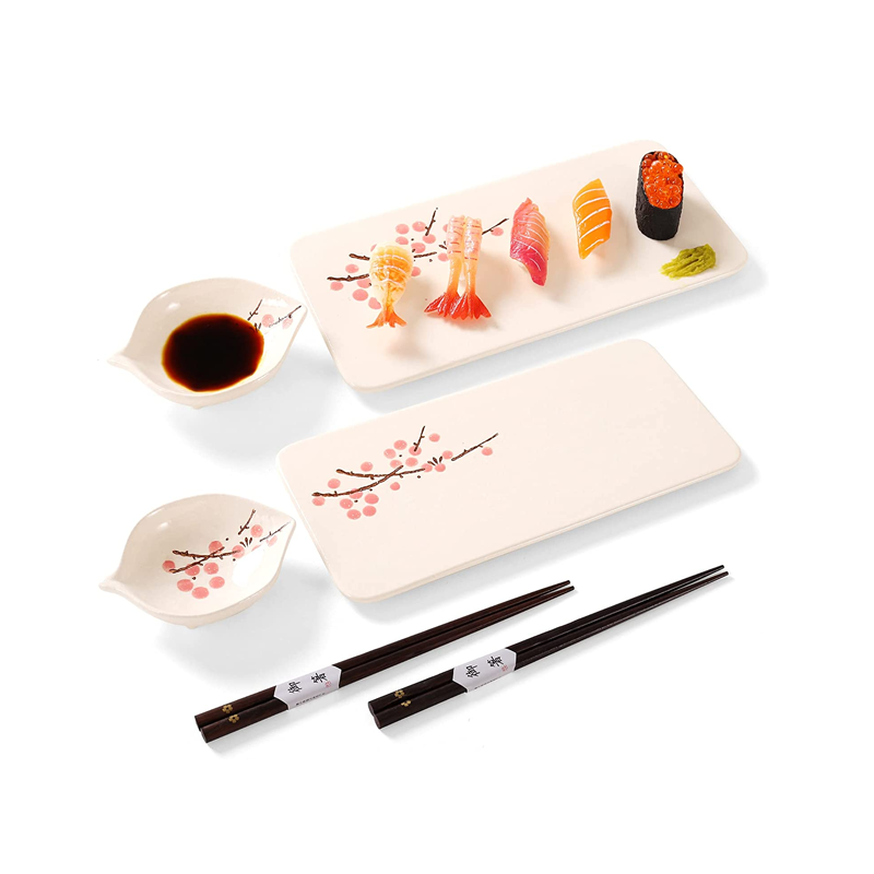 Sushi Plate and Saucer Set