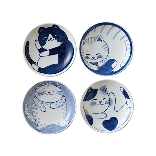 Ceramic Cat Plate Set