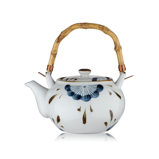 Japanese Rattan Teapot (Painted)