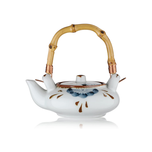 Japanese Rattan Teapot (White)