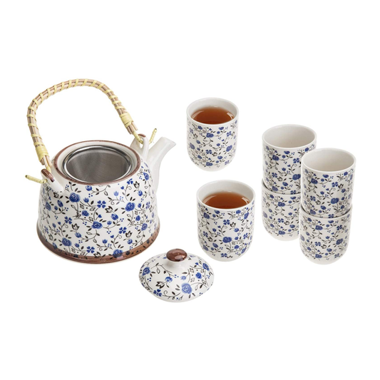 Blue Rose Kettle Set